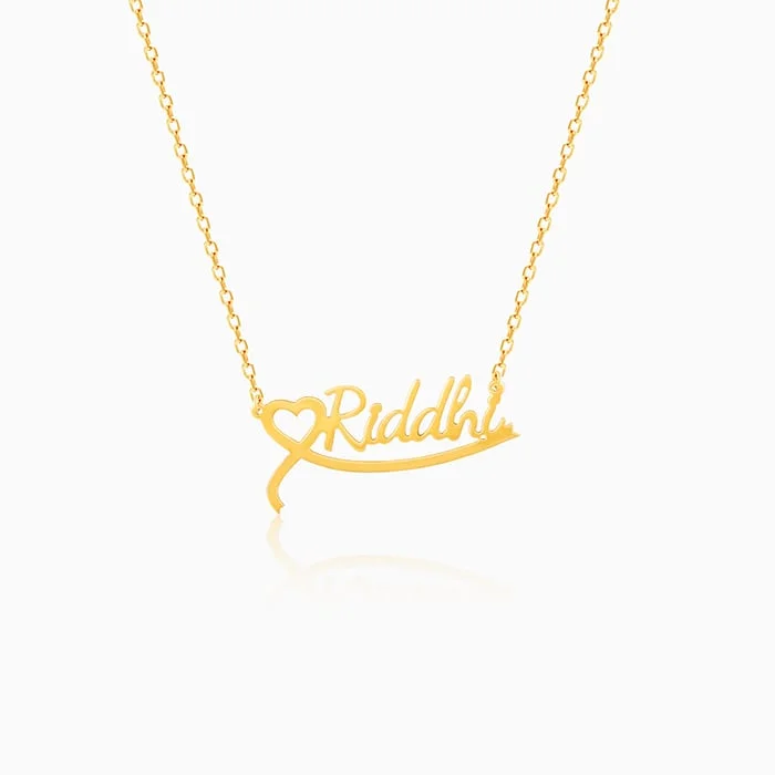 Unmissable Jewelry Clearance – Final Reductions Golden Personalised Name Heart Necklace