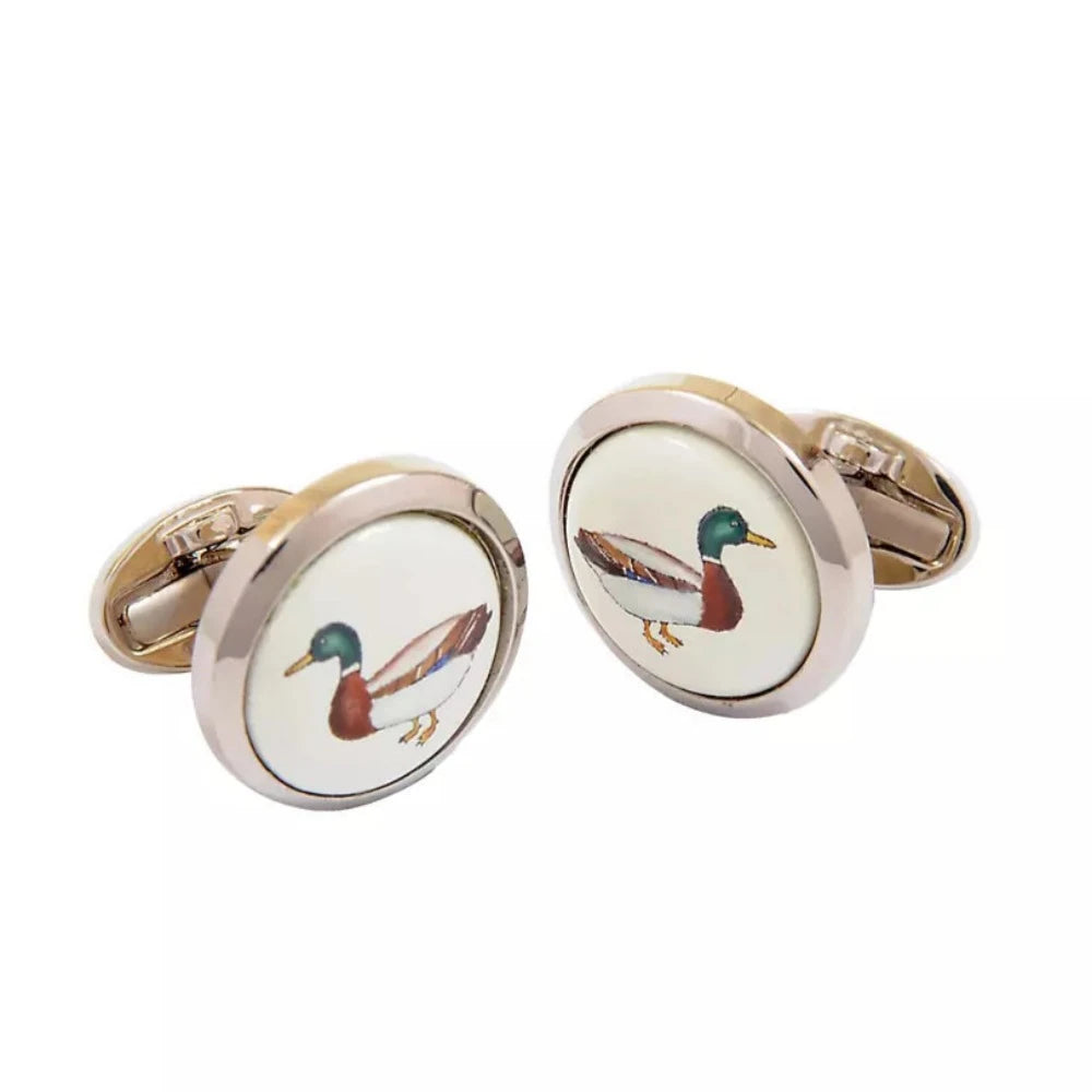 Celebrate With Sparkle – Jewelry Sale Now Live Halcyon Days Mallard Round Gold Cufflinks