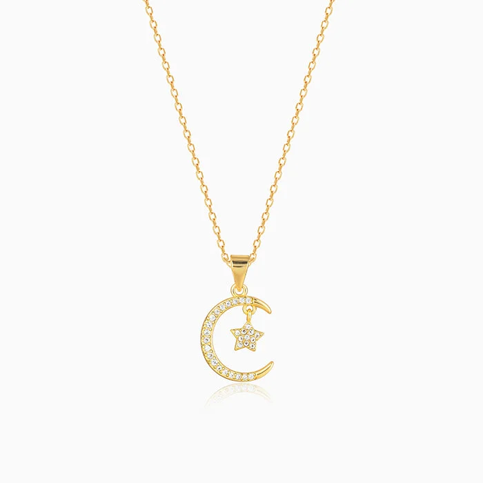 Glamorous Jewelry, Glamorous Deals – Shop Now Golden Moon Star Pendant