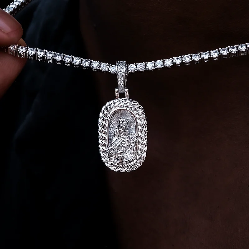 Affordable Elegance – Premium Jewelry At Special Prices Icon Crowned Mary Pendant in White Gold