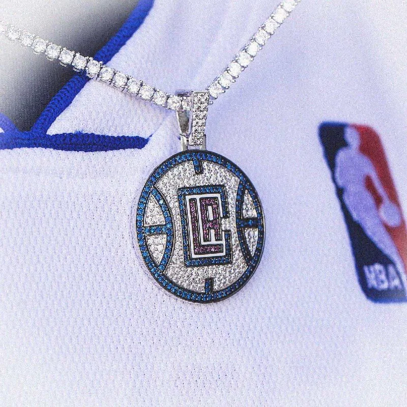 Jewelry Clearance – Final Chance To Save Big LA Clippers Official NBA Logo Pendant