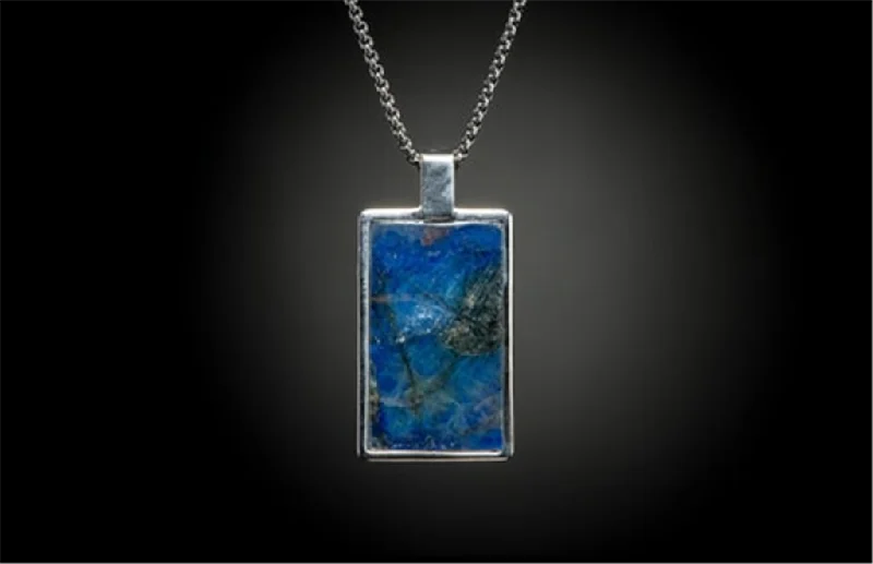 Luxury Jewelry Now At Special Promotional Rates 'Labradorite Shift' Sterling Silver Pendant Inlaid With Zinc-Matrix Kingman Labradorite