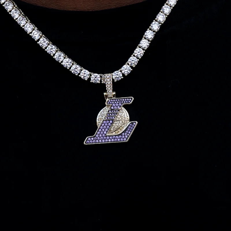 Timeless Elegance, Temporary Discounts – Act Fast Los Angeles Lakers Official NBA City Logo Pendant