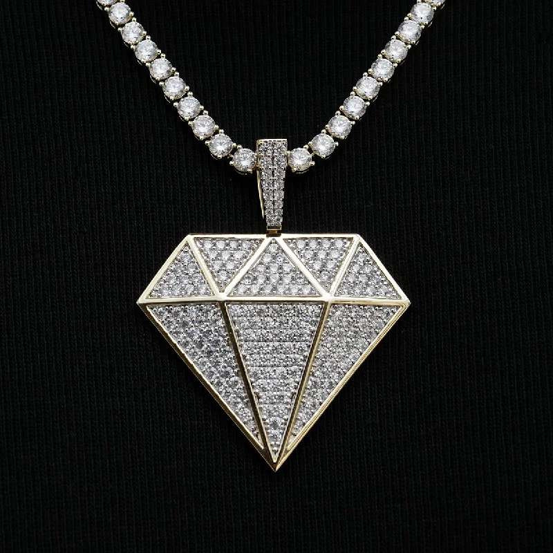 Sparkle More For Less – Jewelry Sale Happening Now Large GLD Diamond Pendant