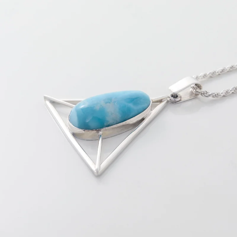 Jewelry Clearance – Final Chance To Save Big Larimar Pendant Thalia