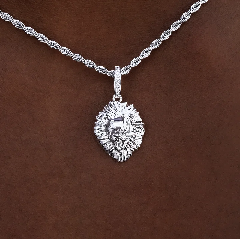 Best-Selling Jewelry Styles Now At Exclusive Discounts Mini Lion Pendant in White Gold