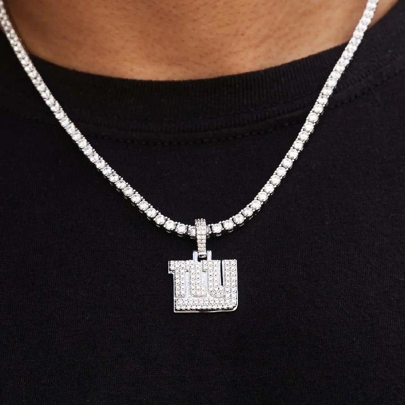 Elegant Designs, Unbeatable Discounts – Shop Jewelry Now New York Giants Official NFL Micro Logo Pendant - White Gold