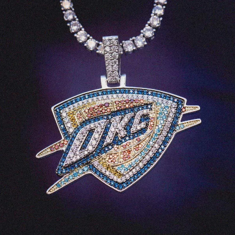 Dazzling Deals On Necklaces, Bracelets, And More Oklahoma City Thunder Official NBA Logo Pendant