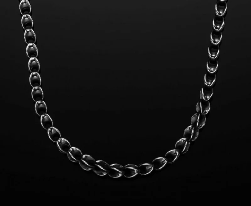 Shop Elegant Jewelry At Unbeatable Prices Oxidized Sterling Silver Link Chain Necklace