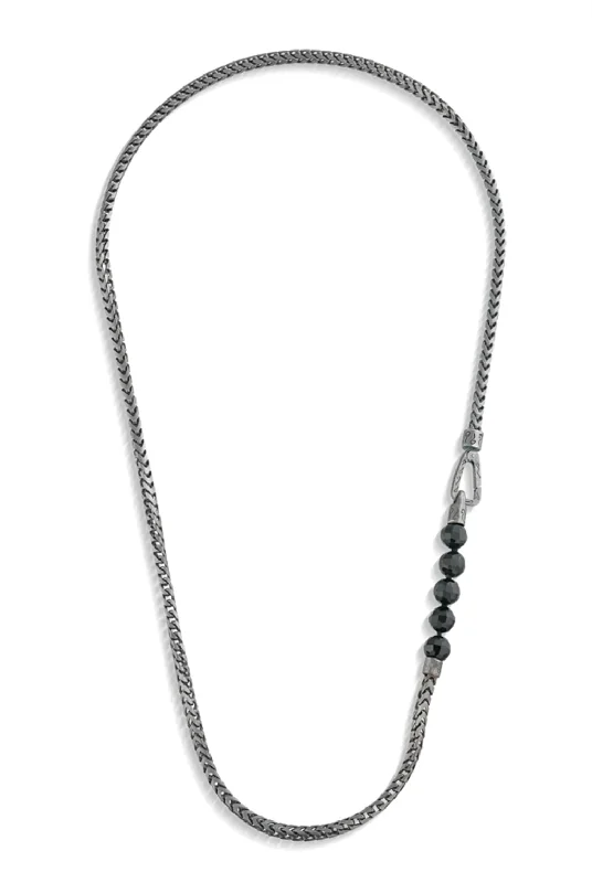 Limited-Time Jewelry Sale – Elegant Styles At Less Oxidized Sterling Silver ‘Ulysses’ Onyx Bead Combo Necklace