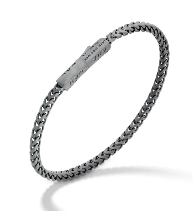 Unbeatable Offers On Luxury And Everyday Jewelry Oxidized Sterling Silver ‘Ulysses’ Thin Chain Bracelet