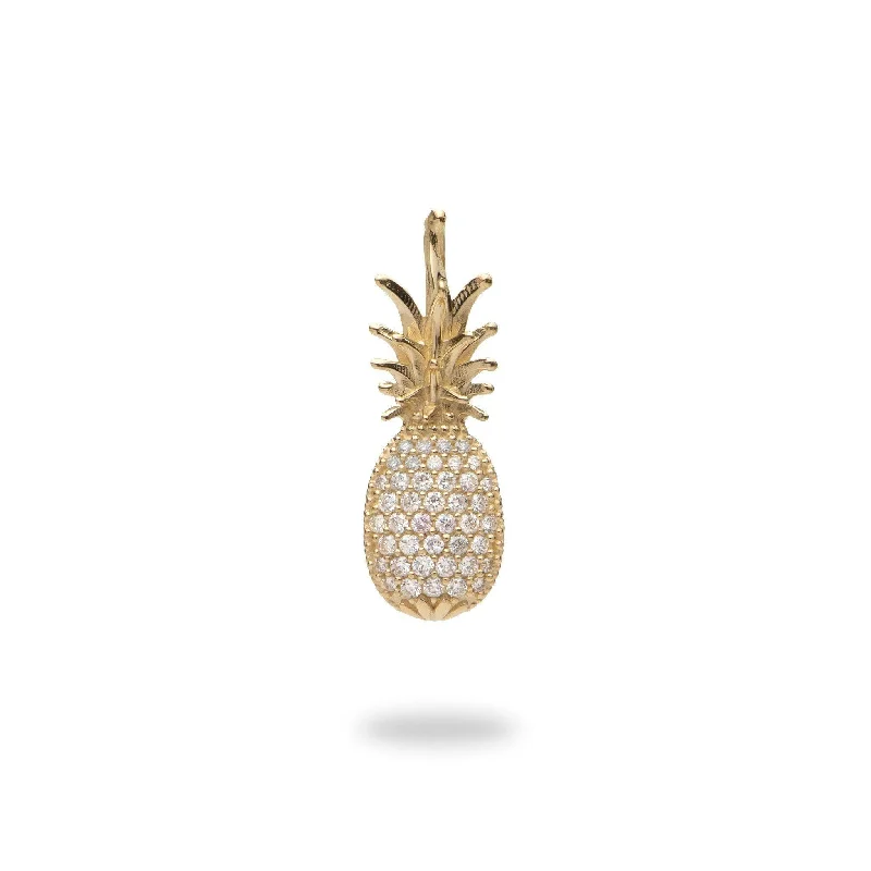 Exclusive Online Jewelry Sale – Don't Wait Pineapple Pendant in Gold with Diamonds