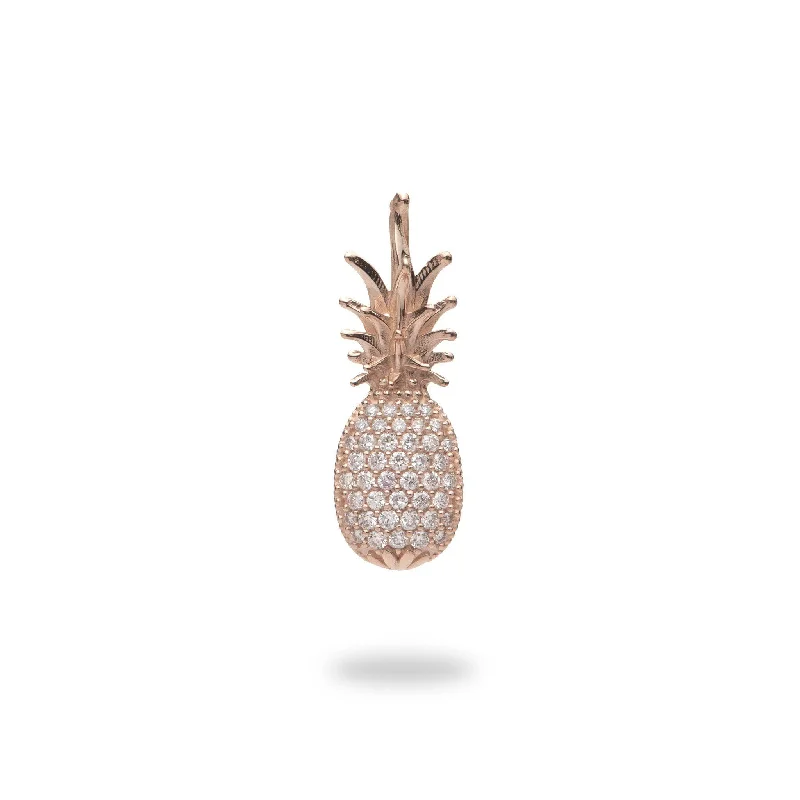 Flash Sale On Elegant Jewelry – Don't Miss Out Pineapple Pendant in Rose Gold with Diamonds - 20mm