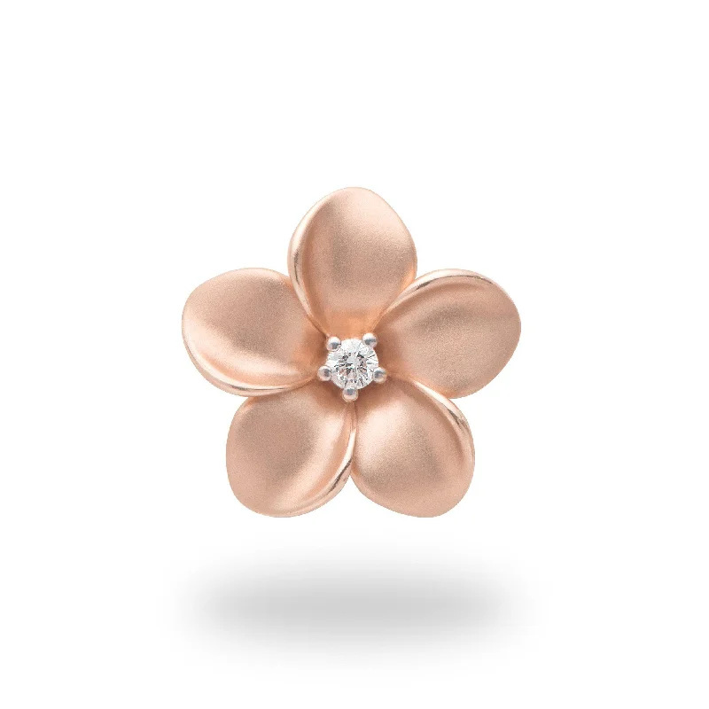 Luxury Jewelry Sale – Elegant Styles At Unbeatable Prices Plumeria Pendant in Rose Gold with Diamond - 20mm