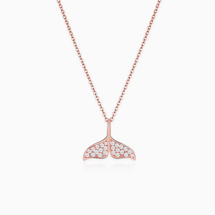 Flash Sale On Stunning Jewelry – Don't Miss Out Anushka Sharma Rose Gold Dolphin Tail Necklace with Link Chain