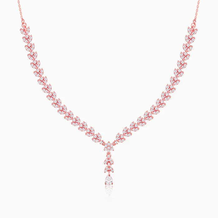 Luxury Jewelry Without The Luxury Price Tag Rose Gold Floral Splurge Necklace