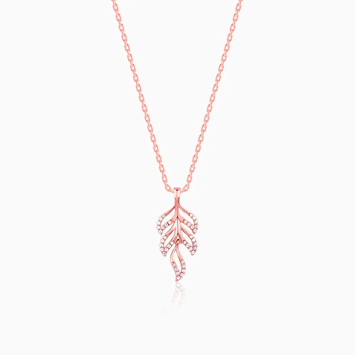 Classic And Modern Jewelry Styles On Sale Rose Gold Komal Pankh Pendant With Link Chain