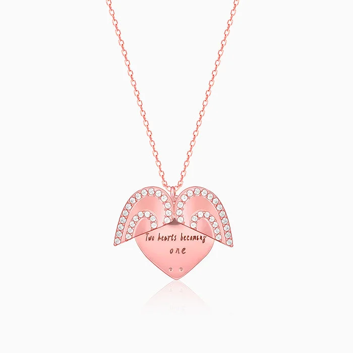 Don't Miss These Dazzling Jewelry Discounts Rose Gold One Heart Pendant With Link Chain