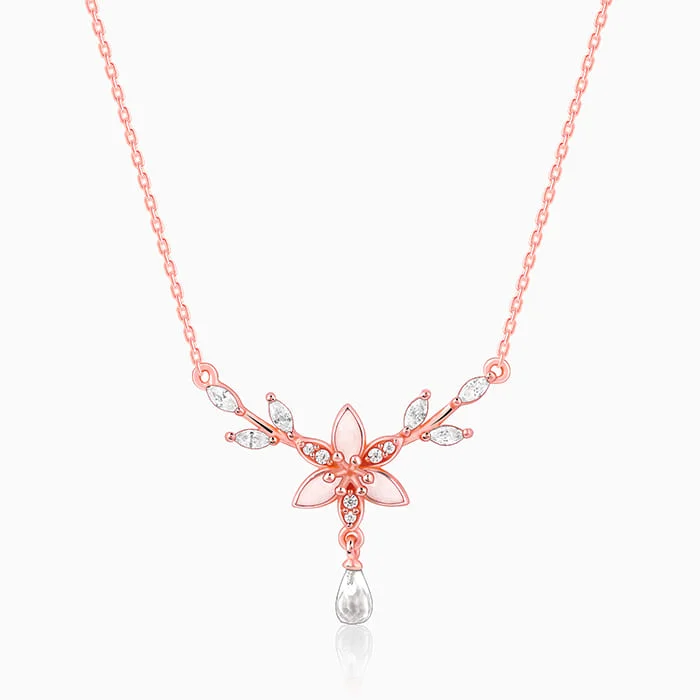 Breathtaking Jewelry, Breathtaking Prices Rose Gold One in a Trillium Necklace