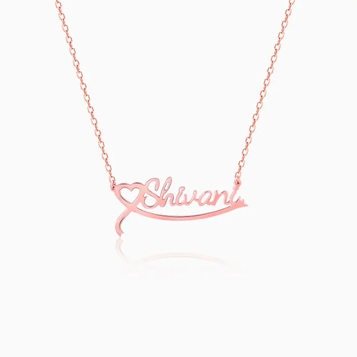 Your Dream Jewelry At Dream Prices Rose Gold Personalised Name Heart Necklace