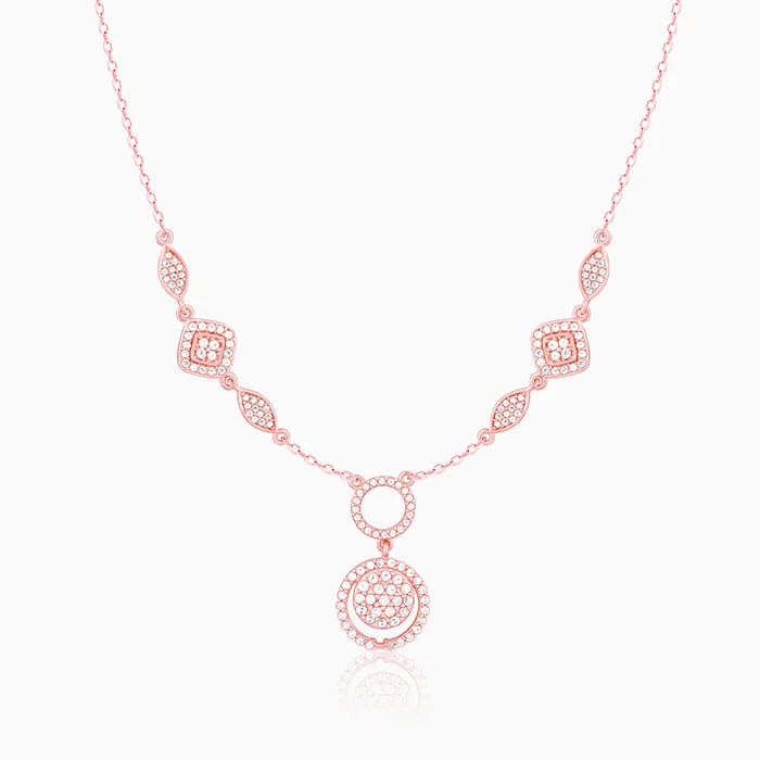 Must-Have Jewelry Pieces At Reduced Prices Rose Gold Radiant Halo Necklace