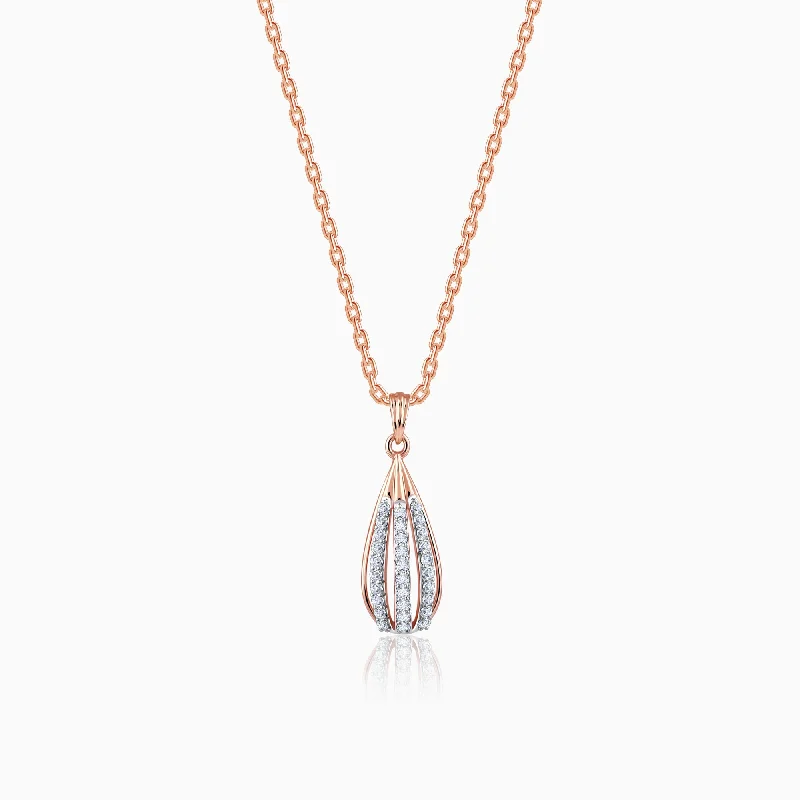 Jewelry Deals That Outshine The Rest Rose Gold Whisked Diamond Pendant