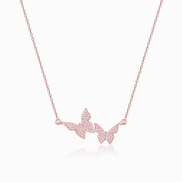 Exclusive Jewelry Sale Event – Shop Now Rose Gold Wavering Wings Necklace