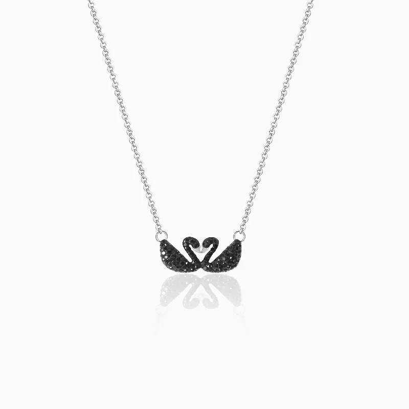 Limited-Stock Jewelry Sale – Once It's Gone, It's Gone Silver Black Swan Necklace