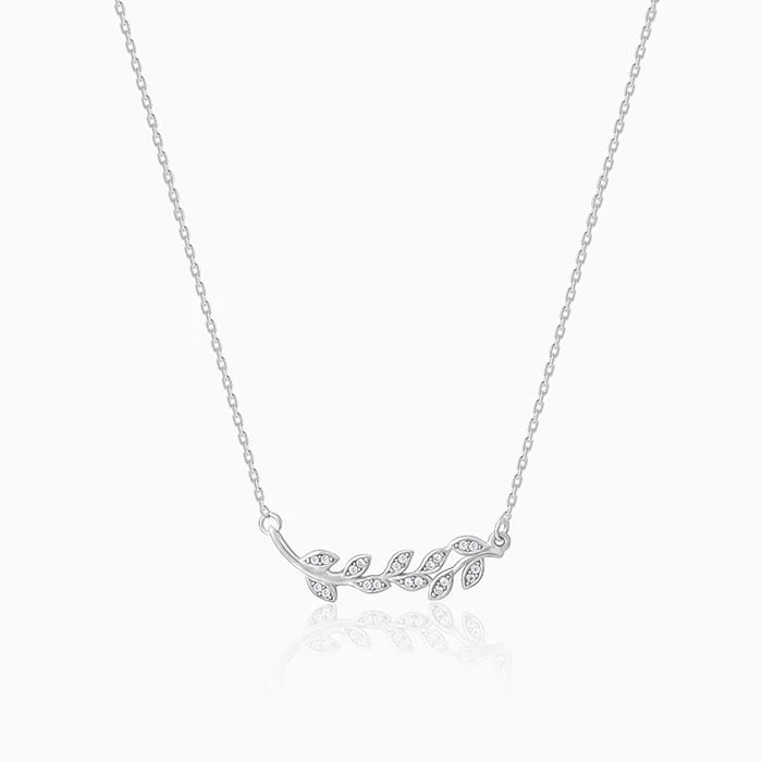 Customized Silver Jewelry For Unique Style Anushka Sharma Silver Leaf Necklace