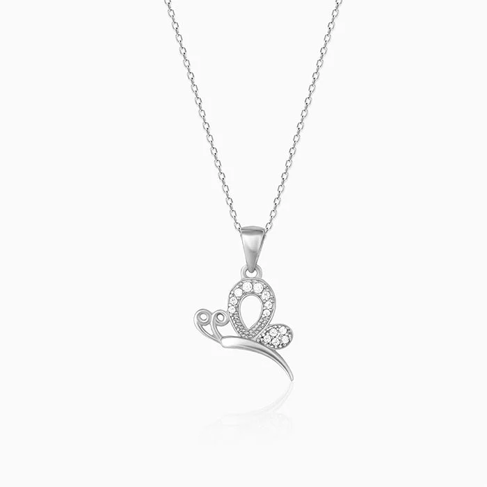 Bestselling Jewelry At Special Promotional Rates Silver Love Like A Butterfly Pendant With Link Chain