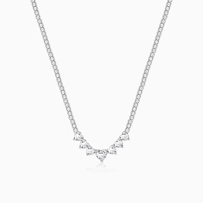 Stunning Jewelry At Even More Stunning Prices Silver Zirconia Heart Necklace