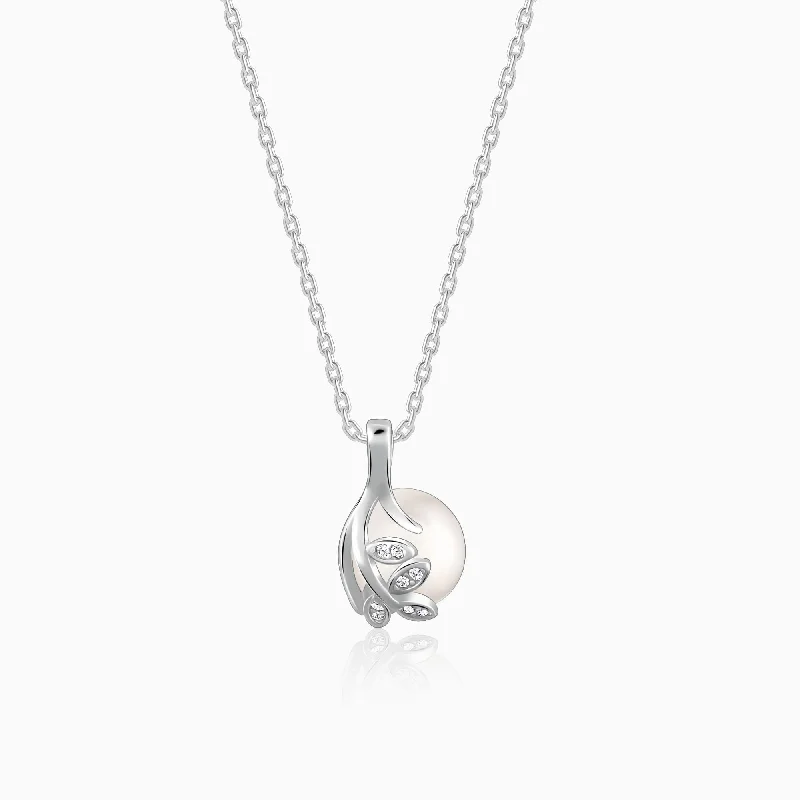 Handcrafted Jewelry Sale – Unique Designs At Low Prices Silver Soul Pearl Pendant With Link Chain