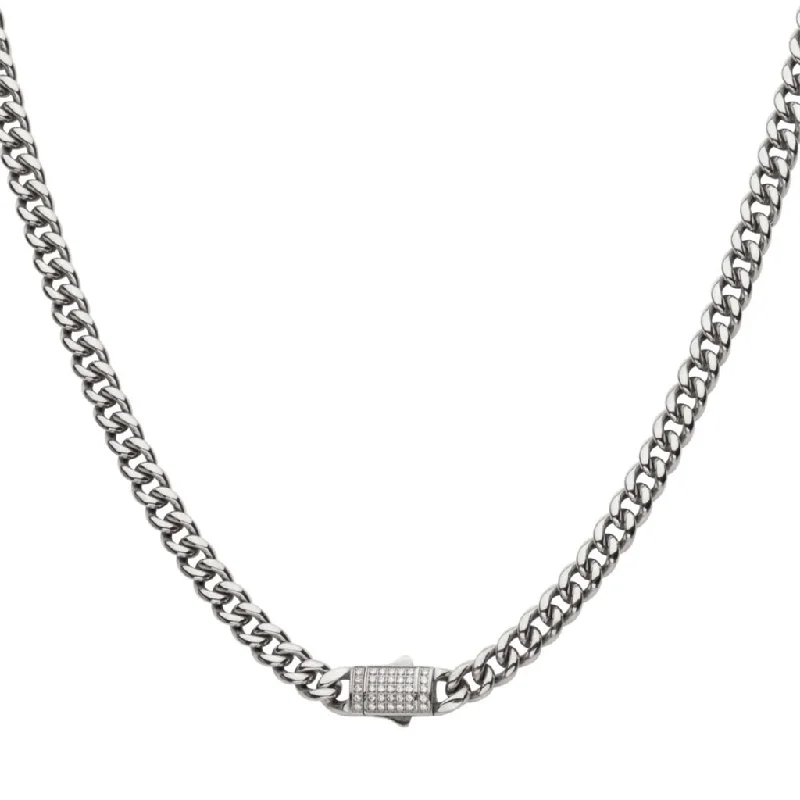 Your Dream Jewelry At Dream Prices – Shop Now Steel Miami Cuban Chain Necklace With CNC Precision Set Lab Grown Diamonds