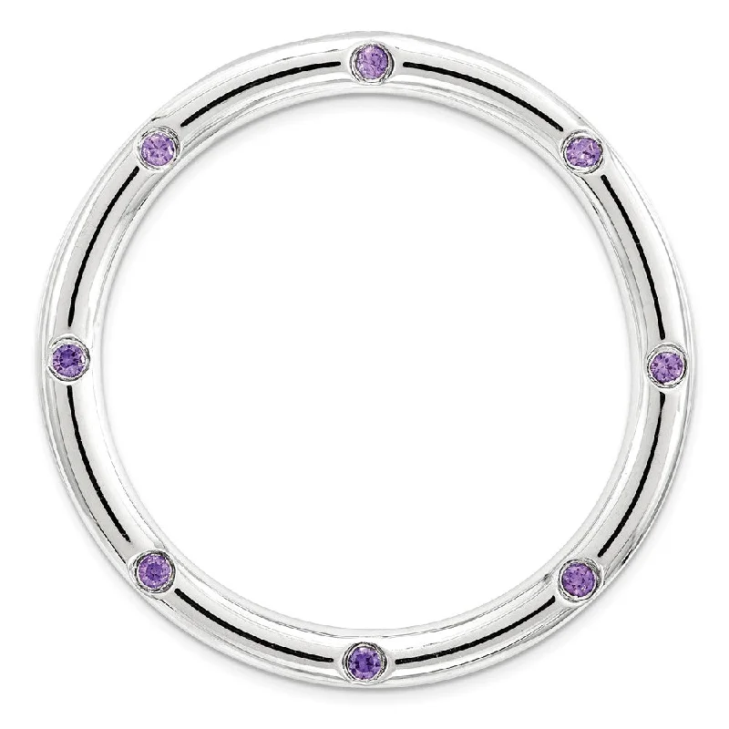 Shine Without Limits – Jewelry Sale Happening Now Sterling Silver & Amethyst Stackable Expressions Large Slide, 29mm