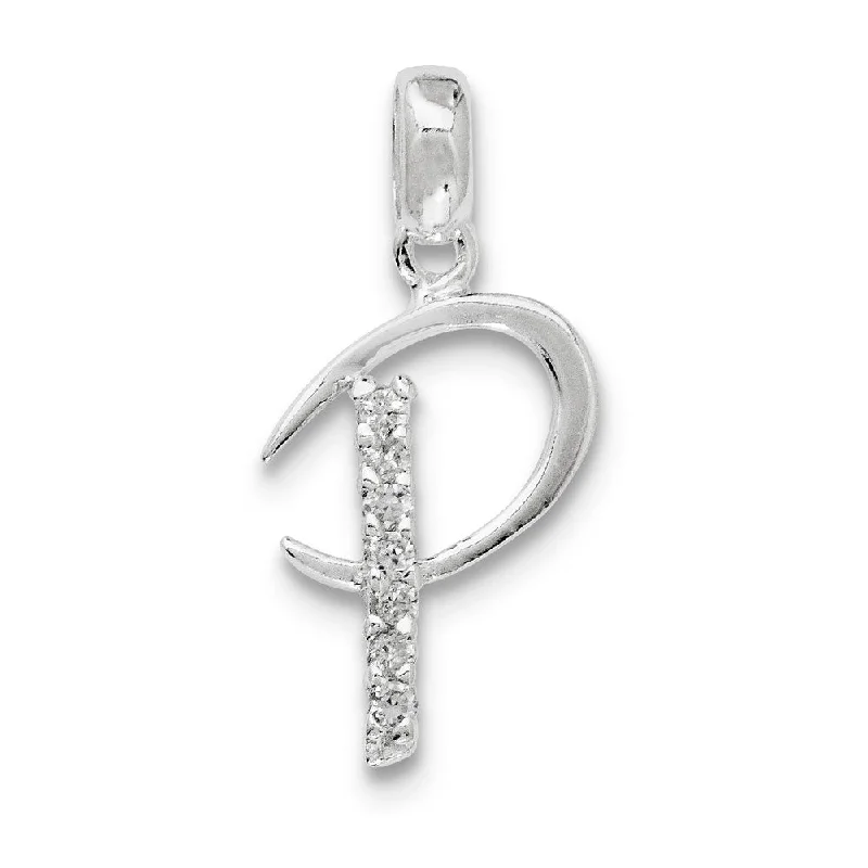 Flash Sale On Stunning Jewelry – Don't Miss Out Sterling Silver and CZ, Lauren Collection, Initial P Pendant