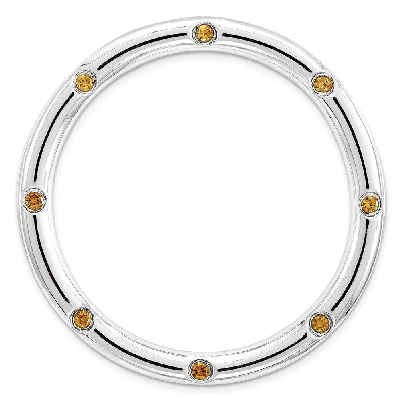 Bold And Beautiful Jewelry Now At Irresistible Prices Sterling Silver & Citrine Stackable Expressions Large Slide, 29mm