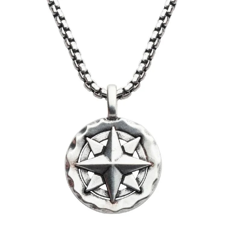 Exclusive Savings On Timeless Jewelry Pieces Sterling Silver Oxidized Compass Pendant Necklace