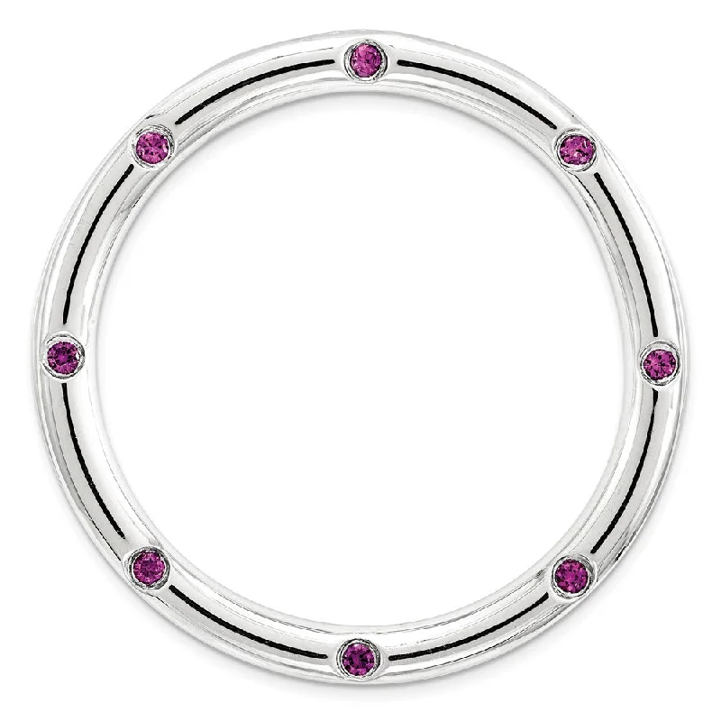 Once-A-Year Jewelry Sale – Grab Your Favorites Now Sterling Silver & Rh. Garnet Stackable Expressions Large Slide, 29mm