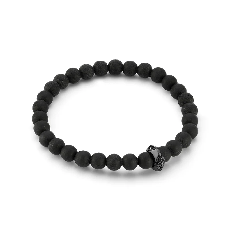 Discover Unique Jewelry With Special Limited-Time Offers SYDNEY 18K BLACK GOLD, BLACK DIAMOND AND ONYX ORIGAMI BEADED BRACELET