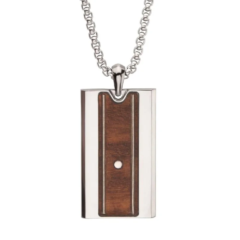 Elegant Jewelry At Unbeatable Prices – Shop Today Titanium And Wiskey Barrel Wood Inaly With Embedded Guitar String Pendant Necklace