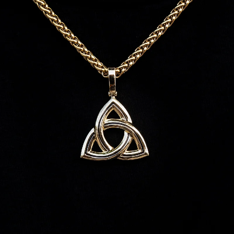 The Perfect Jewelry Piece At The Perfect Discount Trinity Knot Pendant in Yellow Gold