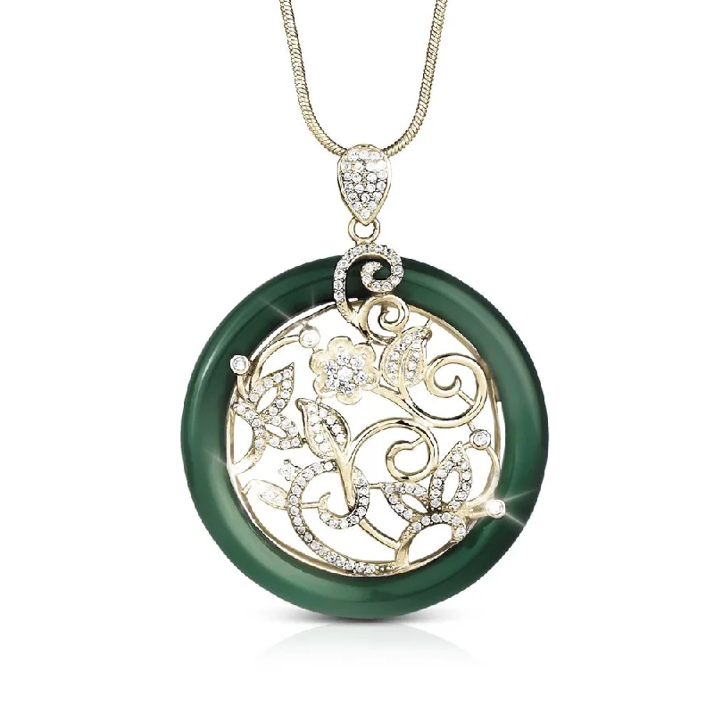 Luxury Handcrafted Jewelry For Elegant Looks Verdant Oro Flower Pendant