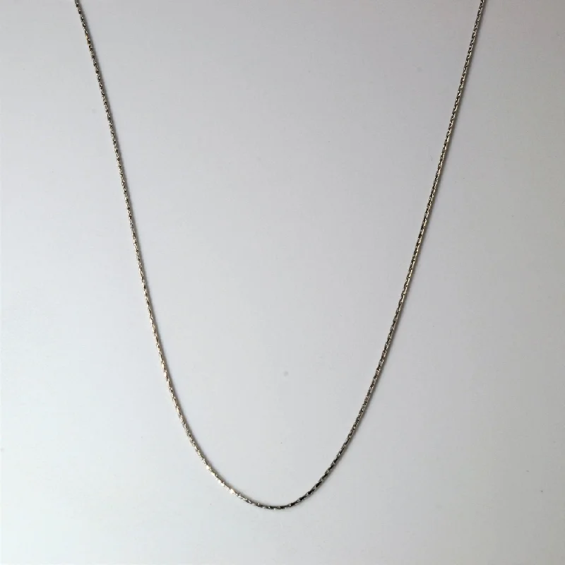 Affordable Gold-Plated Jewelry For Modern Fashion 10k White Gold Bar Chain | 16" |