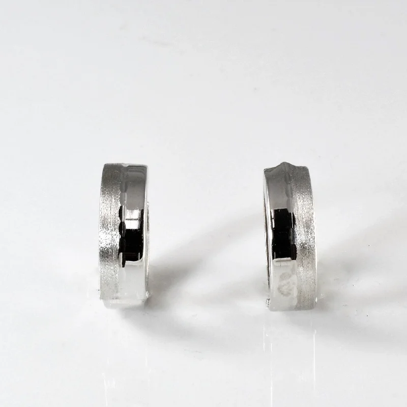 Make Your Outfit Shine With Discounted Jewelry 10k White Gold Huggie Earrings |