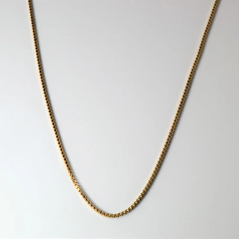 Luxury Handcrafted Jewelry For Elegant Looks 10k Yellow Gold Box Chain | 22" |