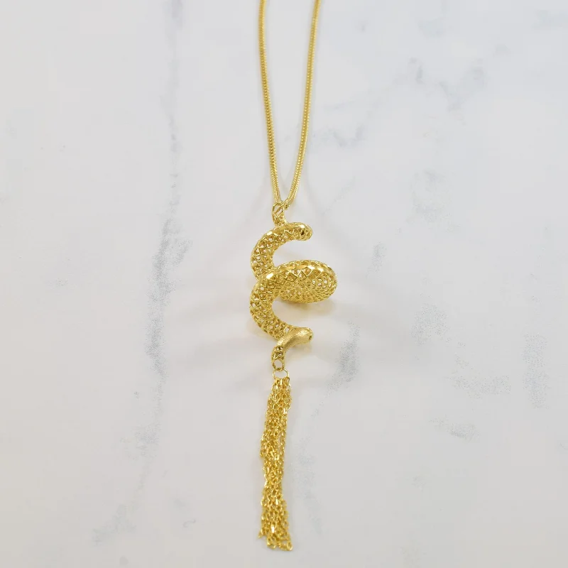 Sparkle On A Budget – Fine Jewelry For Less Yellow Gold Spiral Tassel Necklace | 26" |