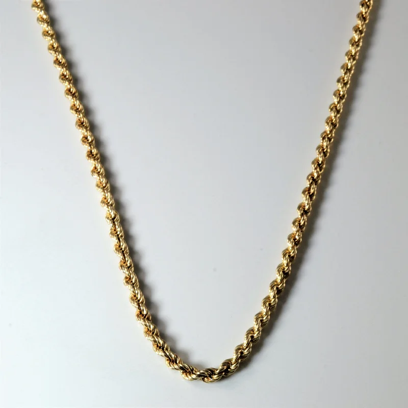 Elevate Your Outfit With Discounted Statement Jewelry 10k Yellow Gold Rope Chain | 18" |