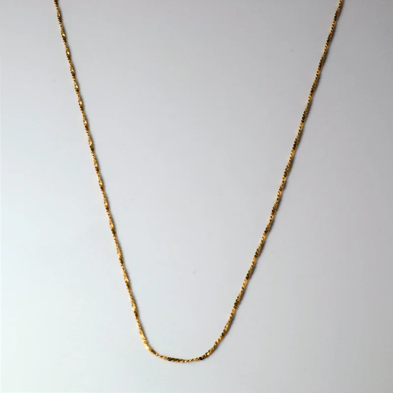 Exclusive Jewelry Sale – Sparkle For Less 10k Yellow Gold Twisted Serpentine Chain | 20" |