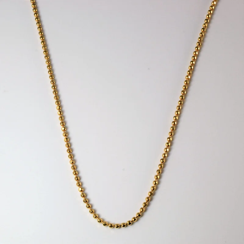 Sparkle For Less – Shop Our Limited-Time Jewelry Deals 14k Yellow Gold Faceted Bead Chain | 16" |