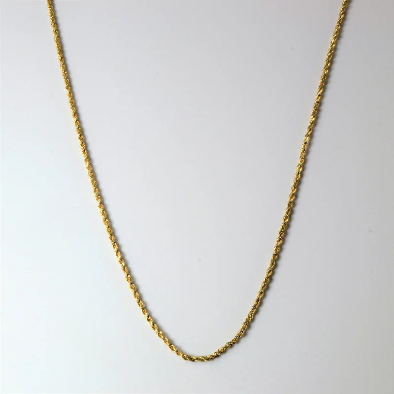 Affordable Glamour – Premium Jewelry For Less 14k Yellow Gold Rope Chain | 19" |